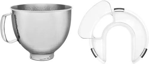 Vista 2 de KitchenAid® Tazón para pan con tapa para hornear y accesorio para batidora de helado, 2 cuartos de galón, color blanco