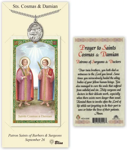 Vista 15 de Medalla de peltre Nuestra Señora de la Consolación con tarjeta de oración santa laminada