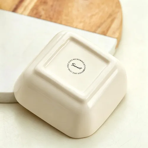 Vista 7 de Ceramic Dipping Bowls Set of 6,3 Ounce Porcelain Small Mini Dip Bowl Square Soy Sauce Dish - Good for Tomato Sauce, Sushi Soy, BBQ,Charcuterie Beige