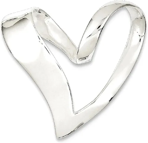 Vista 7 de IceCarats Collar con dije de corazón de plata de ley 925, Plata esterlina