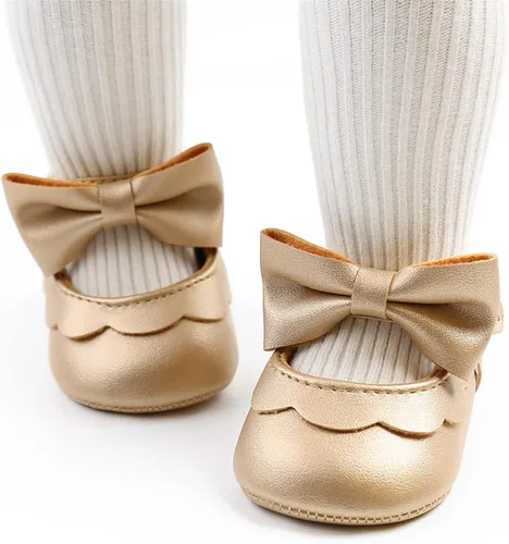 Vista 2 de Timatego Zapatos planos Mary Jane para bebé, suela suave, antideslizantes, para bebés, primeros pasos, boda, vestido de princesa, zapatos de cuna