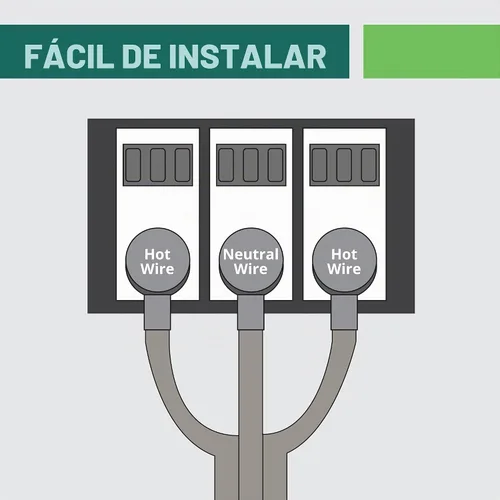 Vista 5 de Thonapa Cable de secado de 3 puntas, 6 pies - enchufe NEMA 10-30, 10/3 SRDT Gris