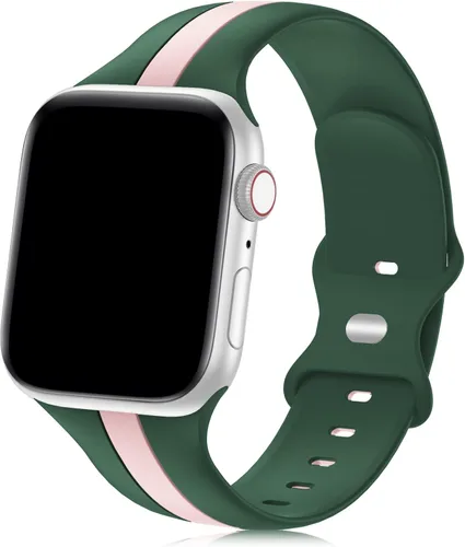Vista 15 de Seizehe - Banda deportiva de diseño compatible con Apple Watch de 38/40/41/42/44/45/46/49 mm, unisex, correa de silicona suave para Apple Watch