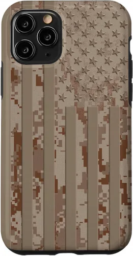 Vista 26 de iPhone 11 Epic US Flag Desert Digital Camuflaje American Tactical 3 Caso