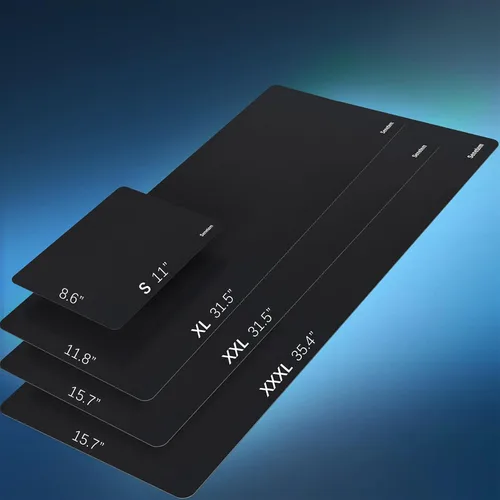 Vista 6 de Senetem Paquete de 4 alfombrillas de mouse para juegos ultra suaves, base de goma antideslizante, superficie lavable para mouse con cable e