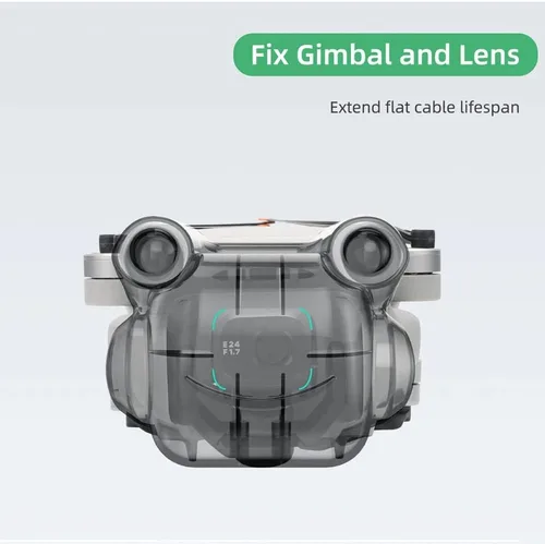 Vista 2 de Mini 3 Pro lente de cámara tapa len cubierta cardán sensor de visión cubierta protectora para DJI Mini 3 Pro Drone Accesorios (gris claro)