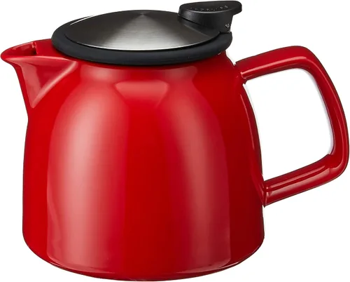Vista 6 de FORLIFE Bell - Tetera de cerámica con infusor de cesta, 26 onzas/26.0 fl oz, grafito negro