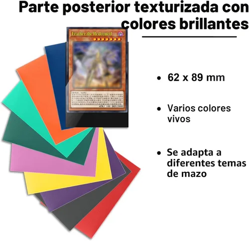 Vista 5 de Juego de 200 fundas negras compatibles con fundas para tarjetas pequeñas japonesas Yu-gi-oh, 2.4 x 3.5 pulgadas, textura trasera, barajado perfecto