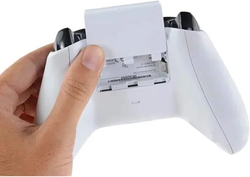 Vista 5 de E-outstanding 4 piezas de batería para puerta trasera de repuesto para Xbox OneXbox One S controlador inalámbrico, color blanco