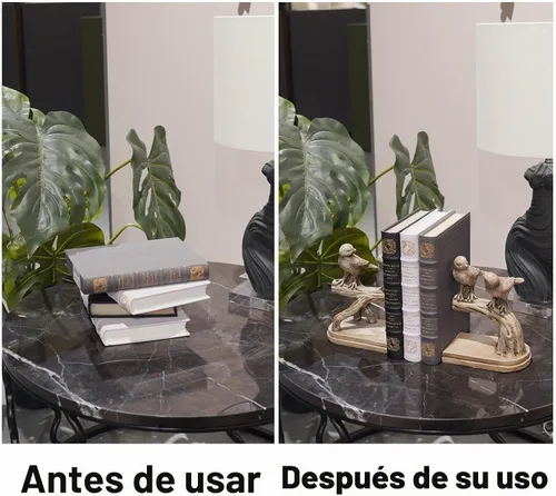 Vista 6 de Sujetalibros decorativos con diseño de pájaros, resistentes, extremos de libro únicos para sostener libros, tapones de libros antiguos resistentes