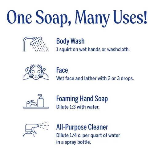 Vista 6 de Dr. Bronner's - Jabón líquido puro de Castilla (rosa, 16 onzas) - Hecho con aceites orgánicos, usos 18 en 1: cara, cuerpo, cabello, lavandería