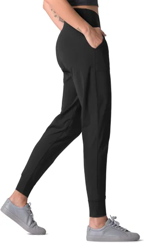 Vista 3 de Dragon Fit - Pantalones deportivos para mujer, con bolsillos y tiro alto, para yoga, ejercicios, pantalones cónicos, pantalones de descanso