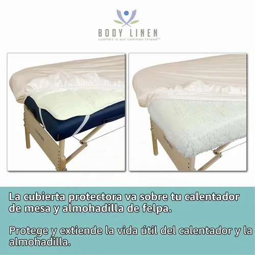 Vista 6 de Body Linen - Funda protectora para mesa de masaje, barrera reutilizable Natural