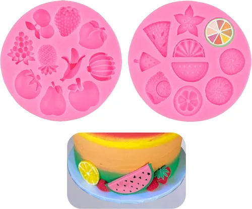 Vista 9 de Molde de silicona de limón con 15 cavidades, molde de mousse para hornear, bandeja de hornear con forma de fruta para postres, chocolates, dulces