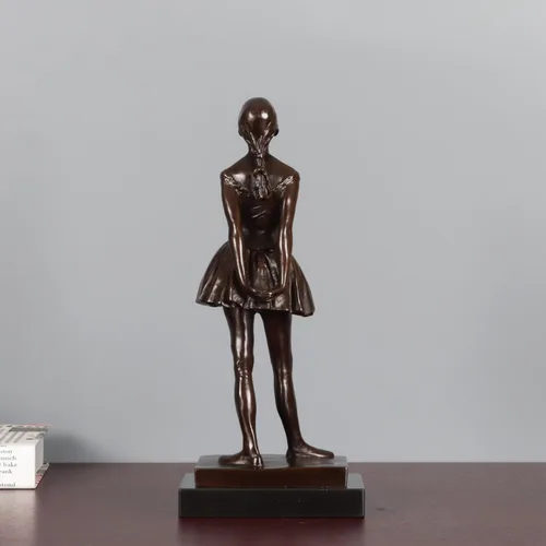 Vista 5 de Estatua de bronce de catorce años de bailarina de Degas Ballerina Art Famosa escultura réplica decoración del hogar regalos