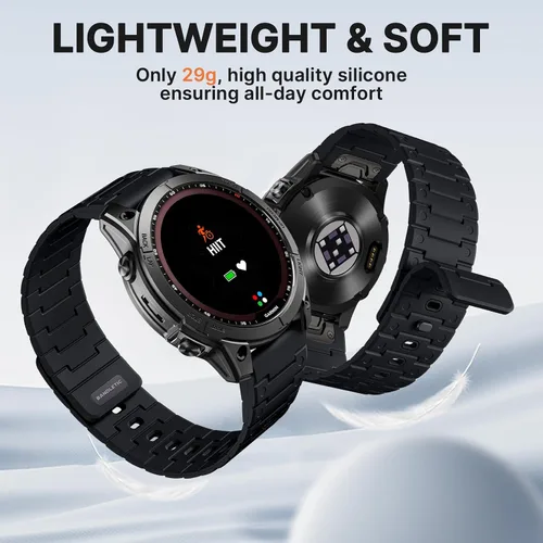Vista 6 de Bandletic Magnético Compatible con Garmin Instinct 2 Correa de Reloj - Correa de Silicona de Ajuste Rápido de 22mm para Fenix 8 E 47mm/7 6 Pro/5