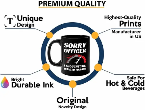 Vista 2 de Taza de café Racer de 11 onzas, color negro, con texto en inglés "Wanted To Racer" - Fuel Speed Racer Car Guys Circuit Automotriz Racing Boy Regalos