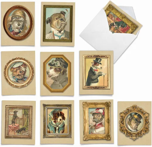 Vista 8 de The Best Card Company - 10 tarjetas de felicitación de agradecimiento de vida silvestre con sobres, papel de notas en caja de animales lindos - Aquí