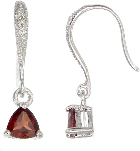 Vista 2 de Aretes de plata esterlina y piedras semipreciosas, plata de ley, E17587GAR