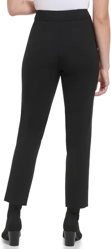 Vista 3 de Calvin Klein Women's Everyday Straight Two Button Tab Lux Stretch Trouser