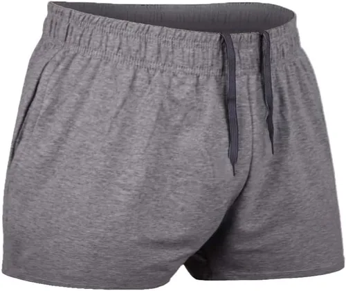 Vista 7 de Muscle Alive Pantalones cortos de correr para hombre con bolsillos, ropa atlética, algodón de rizo francés con 3 o 5 pulgadas