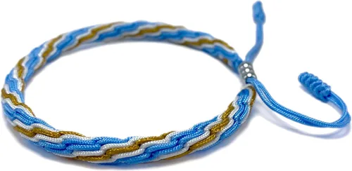Vista 3 de LAMIBEE Pulsera con código de bandera de país, pulsera de cuerda de protección y sufrimiento de la suerte, pulsera tibetana, pulsera de cuerda