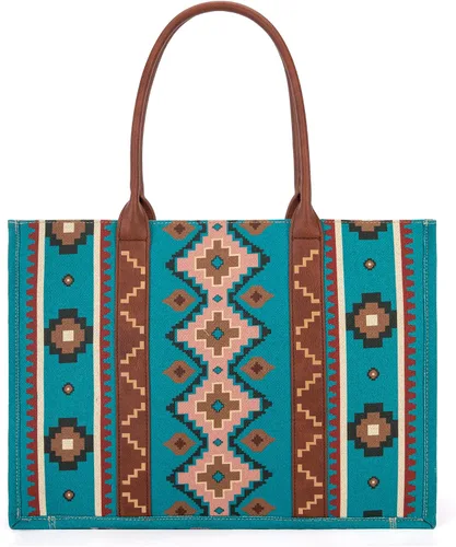 Vista 5 de Wrangler - Cartera para tarjetas de crédito para mujer, estilo bohemio, azteca, con bolsillo con cremallera