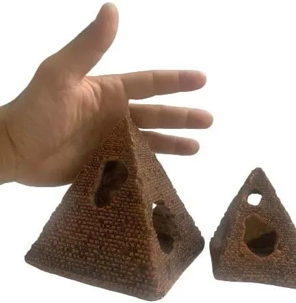 Vista 6 de Aquairum - Decoración egipcia con cabeza de pirámide, figura de esfinge, resinas de pilares, patrimonio antiguo hundido, decoraciones de pecera