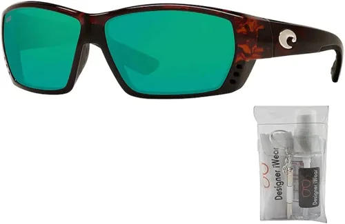 Vista 2 de Costa Tuna Alley 6S9009 - Lentes de sol rectangulares para hombre + paquete con kit de cuidado de gafas de cortesía de diseñador iWear