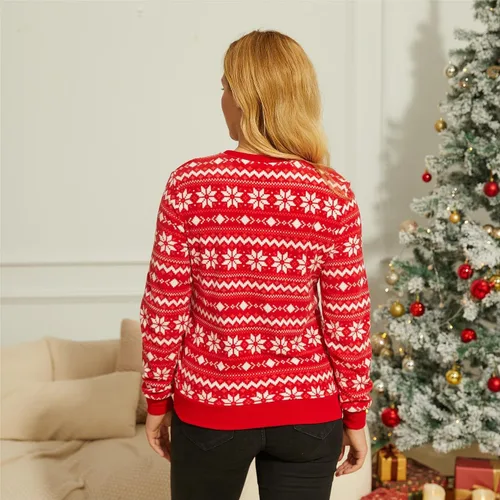 Vista 3 de Disney Sudaderas navideñas a juego para la familia, para niños y niñas, divertidas sudaderas navideñas de Minnie Mickey para la nieve