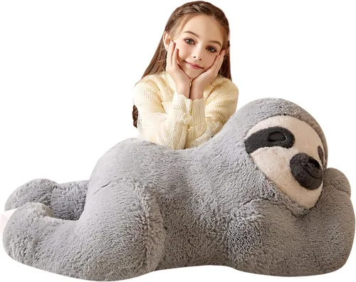 Vista 8 de Animal de peluche gigante de gato de felpa suave, juguete grande de 30" de tamaño jumbo, lindo, grande, enorme, esponjoso, gordo, para regalos