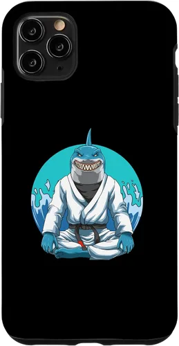 Vista 13 de iPhone 12 Pro Max Jiu Jitsu Shark con Gi - Estuche de agarre y judo