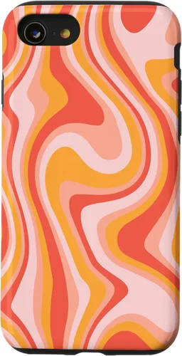 Vista 18 de iPhone 16 Retro Groovy Liquid Swirl Hippie 70's 80's Psychedelic Case