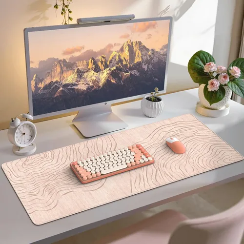 Vista 23 de iCasso Tapete de escritorio, bonita funda de escritorio para mujer, 35.4 x 1-Colorido a cuadros