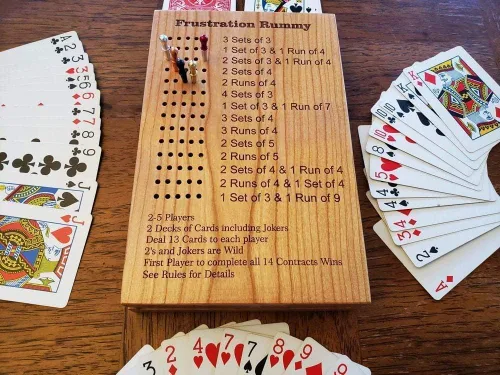 Vista 3 de Tablero de juego Rummy de la frustración del deluxe/del viaje