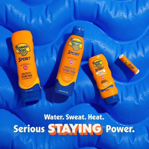 Vista 6 de Banana Boat Sport Lip Protector solar SPF 50, 0.15 oz (paquete de 2) Hidratación de 12 horas con protección solar, vitamina E y aloe, resistente