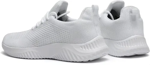 Vista 6 de Wrezatro Zapatos para caminar para hombre, ultraligeros, transpirables, antideslizantes, informales, de moda, de malla, para entrenamiento, deportes