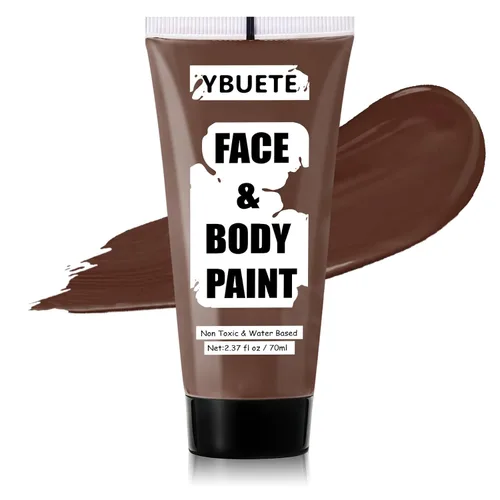 Vista 26 de YBUETE Pintura facial corporal a base de agua blanca para calavera Cosplay Blanco