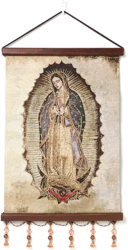 Vista 8 de HZMAN Holy Family Jesús María José Pintura Retro Hecho a Mano Tejido Arte de Pared Decoración Estética Imagen para Sala de estar Dormitorio Marco