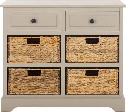 Vista 10 de Safavieh American Homes Collection Herman - Cesta de mimbre para almacenamiento marrón