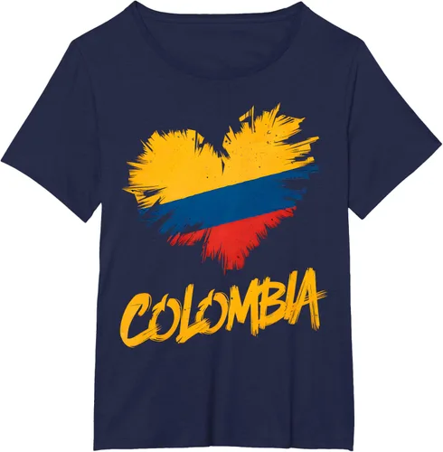 Vista 17 de Camiseta con la bandera del corazón de Colombia