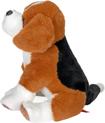 Vista 3 de Wild Republic Beagle, Paws and Claws, animal de peluche, 12 pulgadas, regalo para niños, juguete de peluche, relleno es botellas de agua recicladas