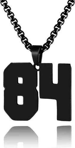 Vista 80 de Collar de Número Dorado para Hombre, Cadena de Acero Inoxidable con Colgante de Número para Atletas, Joyería Deportiva Personalizada para Niños