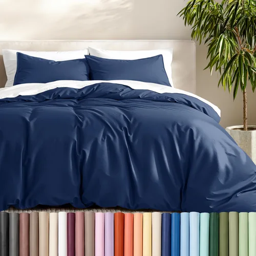 Vista 17 de Bare Home - Funda de edredón de ropa de cama extra larga - Colección premium de 1800 hilos súper suave - Funda de edredón ligera y fresca - Ropa