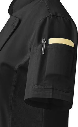 Vista 6 de Ubon Chaqueta de Chef para Mujer con Ventilación de Malla Lateral y Cremallera