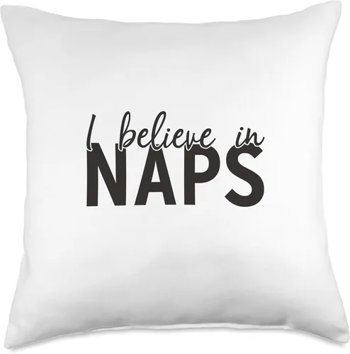 Vista 5 de TNT I Believe in Naps - Almohada gráfica, 16 x 16 pulgadas, multicolor