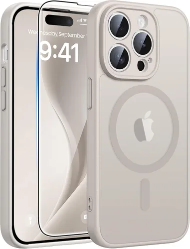 Vista 108 de FNTCASE - Funda para iPhone 16 Pro: magnética, mate, translúcida, de grado militar, protectora contra caídas, resistente, fina, duradera y a prueba