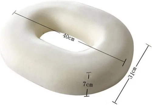 Vista 3 de Healeved Almohada de dona para hemorroides cojín de asiento de coxis de malla negro para mujeres
