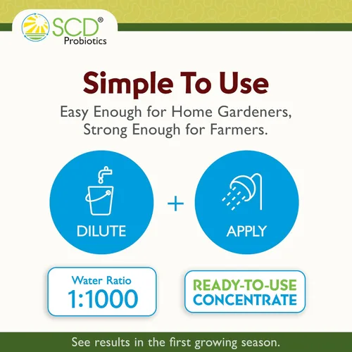 Vista 3 de SCD BioAg - Microbios orgánicos de suelo de granja y jardín, iniciador de compost con 12 cepas probióticas, súper concentrado vivo