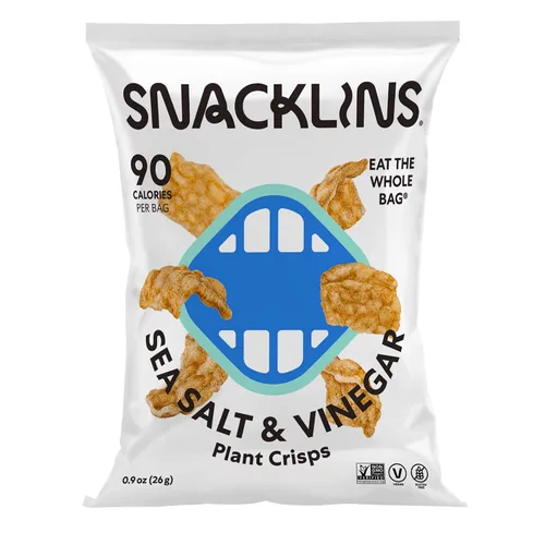 Vista 14 de SNACKLINS Chips Crujientes a Base de Plantas Variedad de 4 Sabores – Nacho, BBQ, Teriyaki, Bahía de Chesapeake, sin gluten, sin granos, 100% kosher